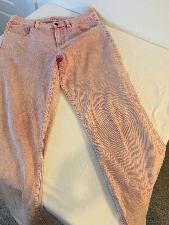 Faherty Denim - Faherty Pink Garment Dyed Denim Jeans W31 Straight Leg Premium Cotton Casual